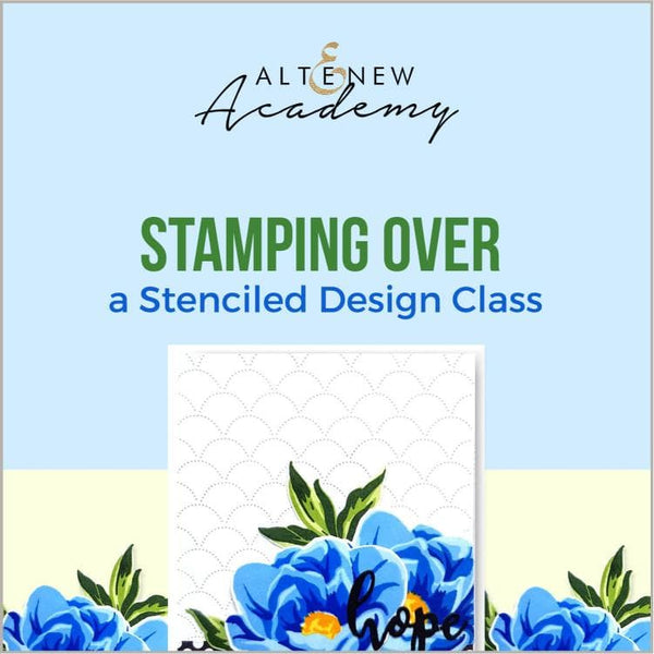 Stamping Over a Stenciled Design Class