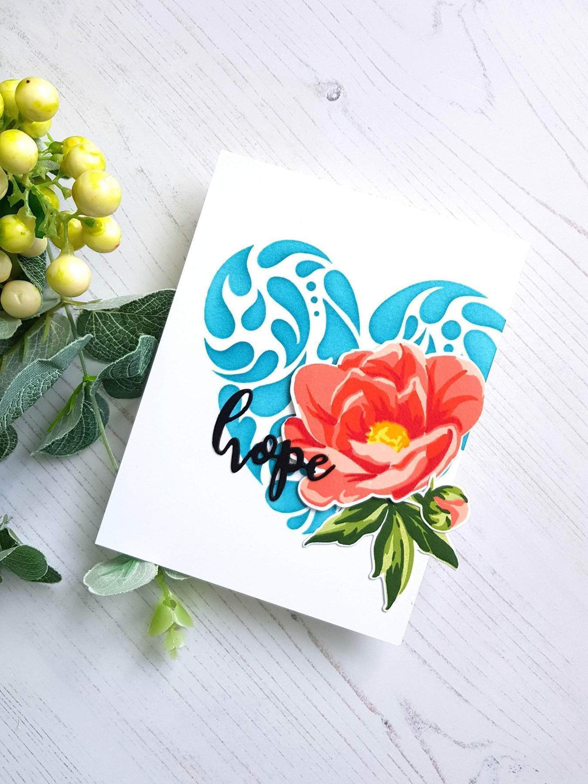 Altenew Creativity Kit Featurette Stamping Over a Stenciled Design Class
