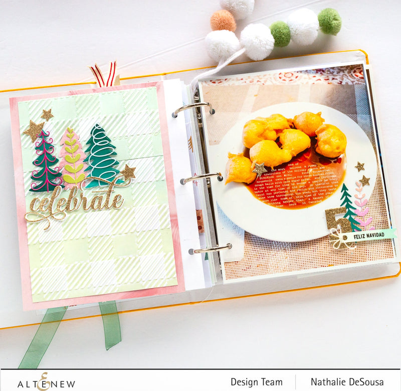 One Fun Christmas Scrapbook Idea with Altenew Dies and Embossing Folders