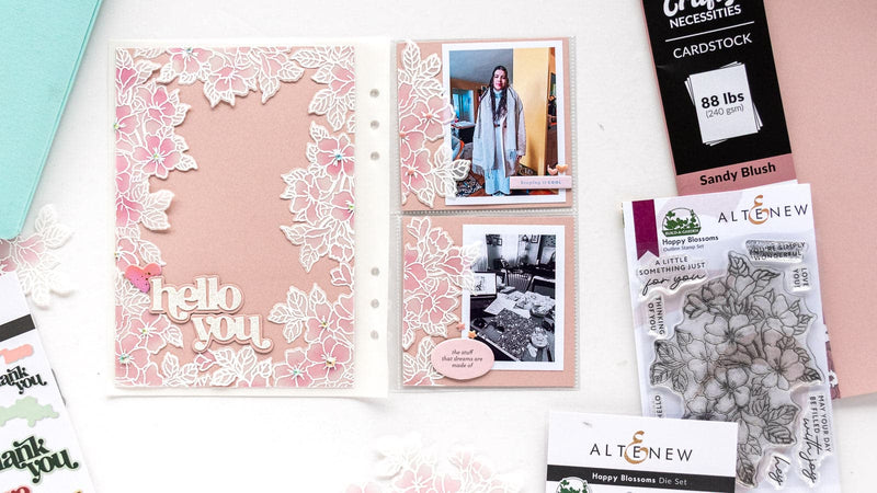 Try This Idea for a  Romantic Monochromatic Project feat.  Build-A-Garden: Happy Blooms (+With Video Tutorial!)