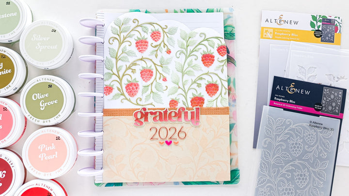 @altenew_a fall inspired project with Raspberry Bliss by Nathalie DeSousa