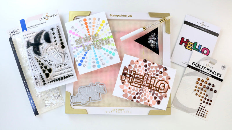Geo Play Wreath Builder + StampWheel 2.0 = so many options!