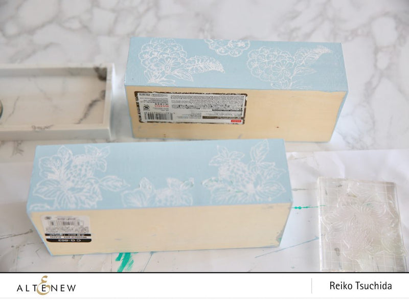 Painted Wood Boxes and Art Journal Pages feat. Scalloped Ornaments Stamp Set