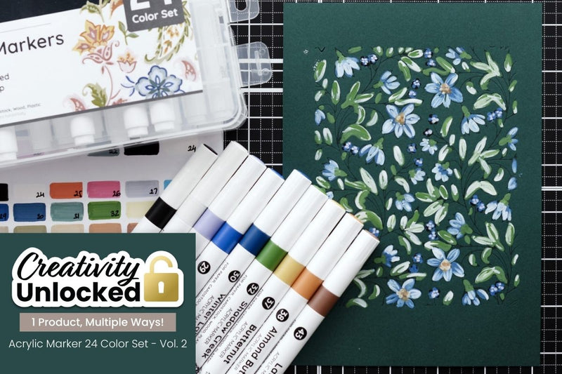 Loose Coloring with Acrylic Marker 24 Color Set – Vol. 2