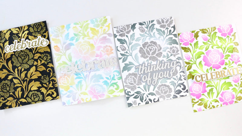 How to Use Glitter Relief Paste with Stencils for Sparkling Cards
