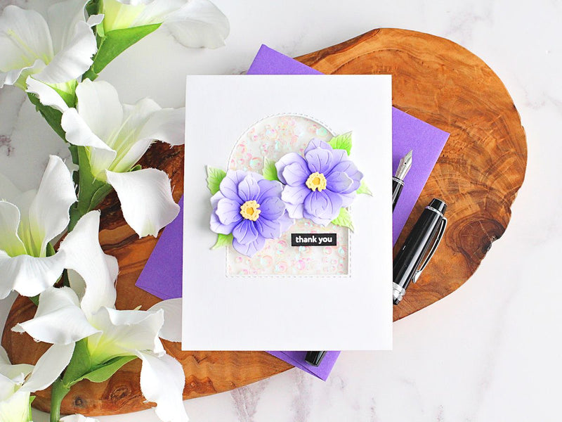 How To Create a Simple Shaker Window With a Floral Focal Point | Terrific Tags with Michelle