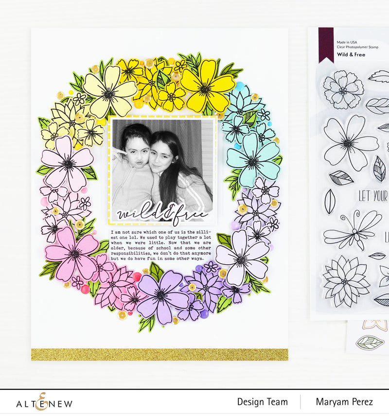 Easy and Colorful Layout feat. Wild &amp; Free Stamp Set