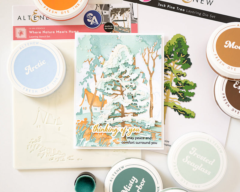 Light & Airy Where Nature Meets Home Layering Stencils and Ink Blended Details