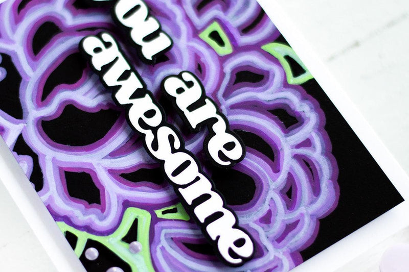 Acrylic Marker Cardmaking Technique: How to Create a Neon Floral Design