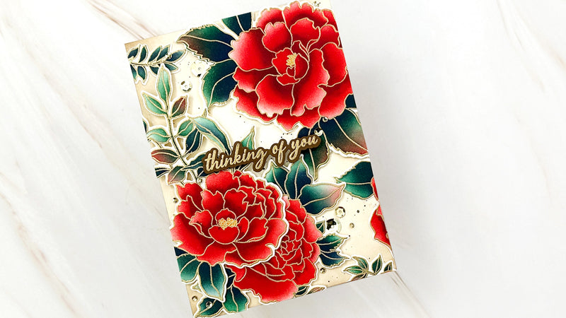 Rich, Dimensional Florals with Simple Coloring Stencils