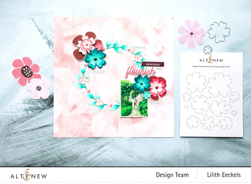 Build customs blooms with the Simple Nesting Flowers Die Set