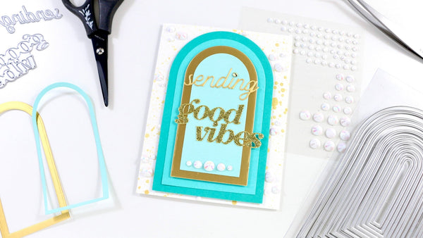 The photo shows the card made in today's blog post, at a closeup 