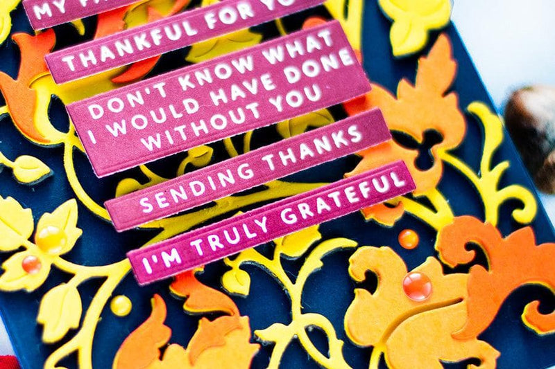Enchanted Vines Card – Layered Die Cuts and Fall Colors
