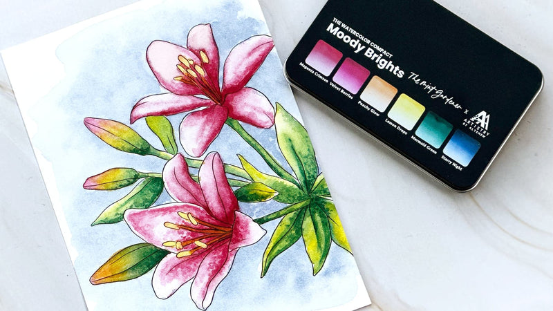 Painting Moody Florals with the Moody Brights Watercolor Palette