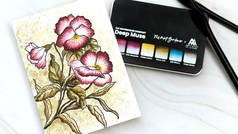 Pansies in Watercolor with the Deep Muse Compact