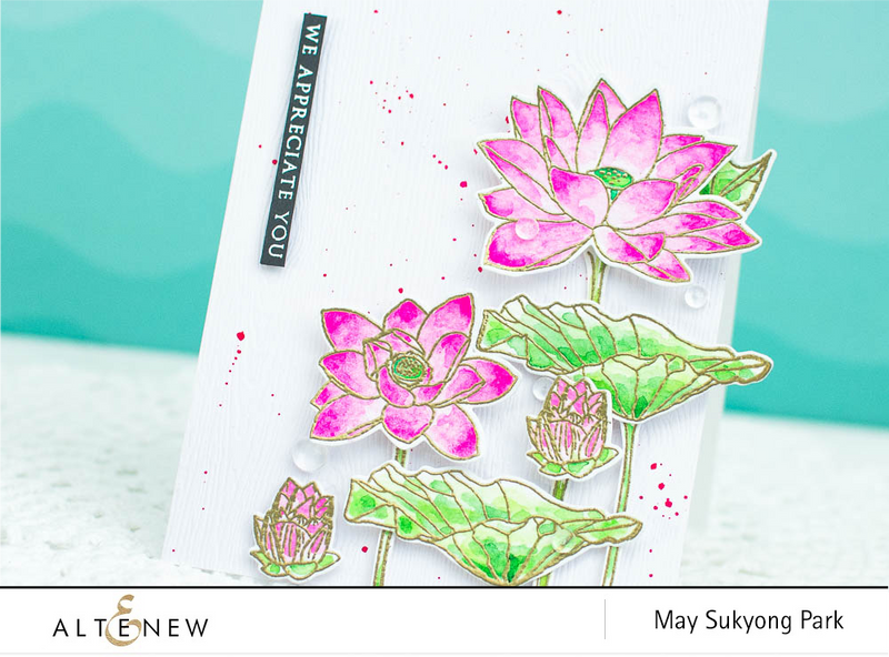 Video : Lotus Watercolor Card (Watercoloring Mediums Comparison)