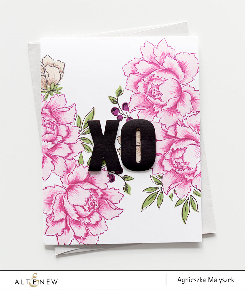 A floral background card using new Altenew inks