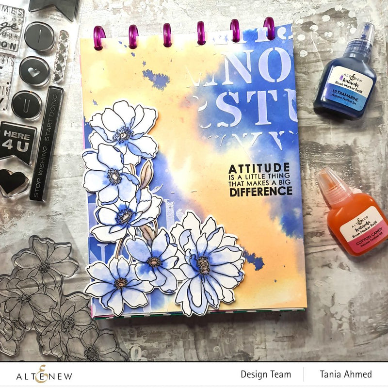 Mixed Media Art Journal with Minimal Colors