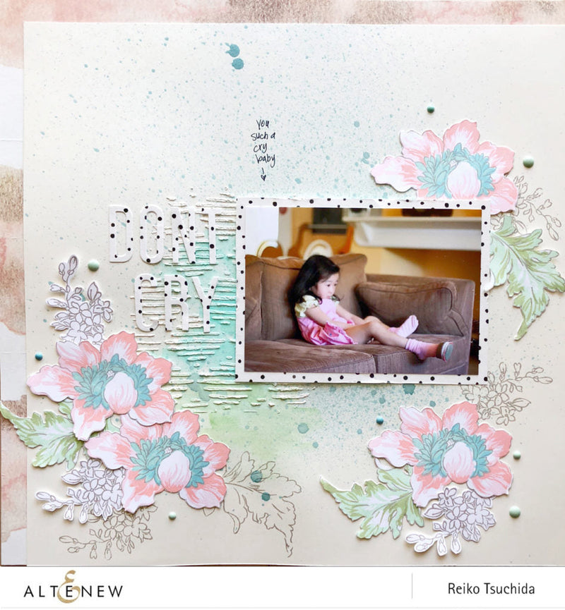 Crown Bloom and Washi Tape Layout