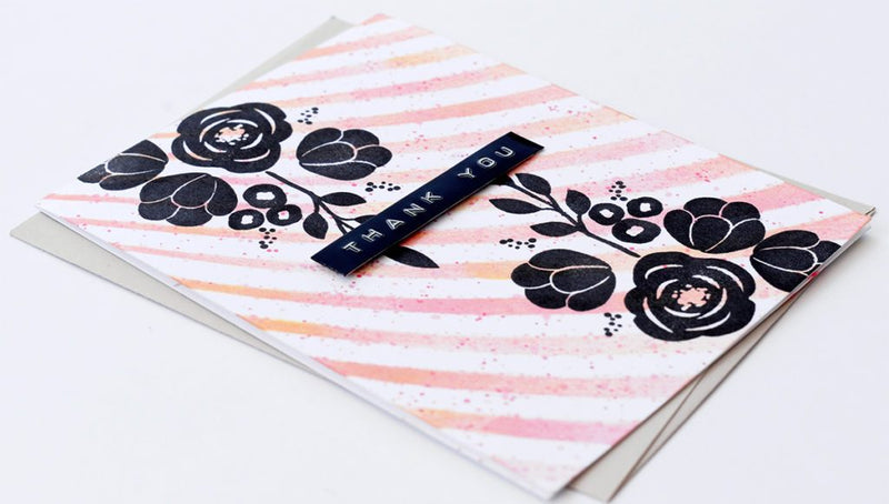 Floral Silhouette Card with Floral Elements Stamp Set