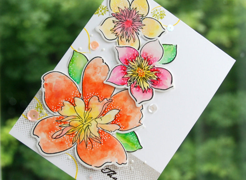 Incorporate Watercoloring with Stamping