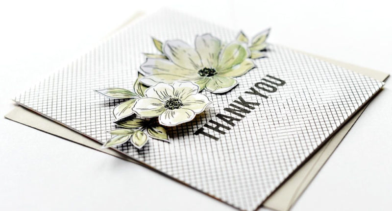 Monochromatic Thank You Card with Perfectly Perfect Stamp Set
