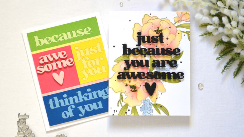2 Stunning Ways to Make Your Sentiment the Star of Your Card | Take 2 With Therese