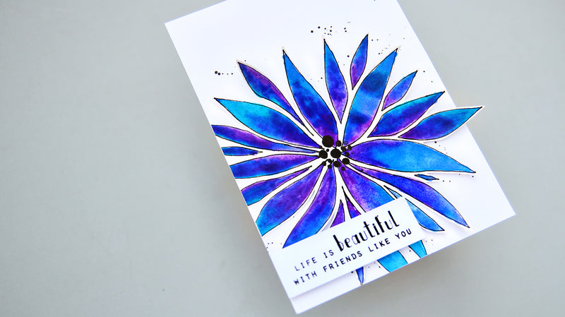 How-to Video: Simple Watercolor Card | Creative Coloring with Erum