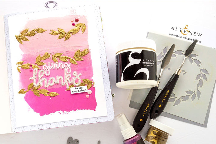 Stencil art idea on a journal page