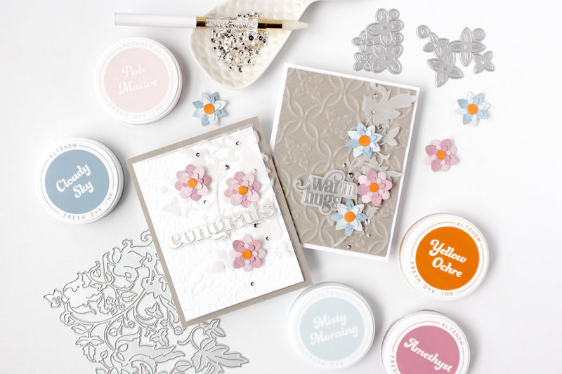 Two Ways To Create Embossed Backgrounds - A Touch Of Sparkle With Carissa Wiley