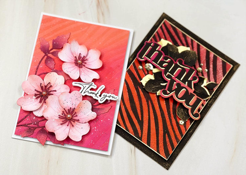 Two Bold Thank You Cards with One Stencil | Playful Stripes