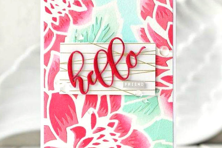 DIY greeting card with layered stencils