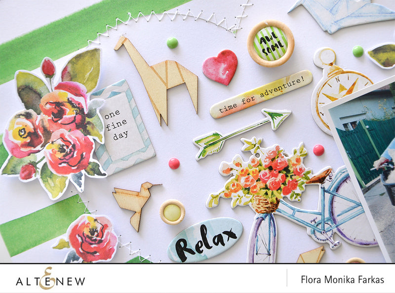 Layout with Altenew Sketch and Reflection collection