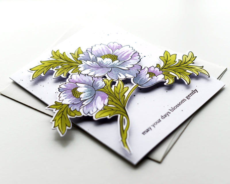 A 15-Minute Clean and Simple Card Using Build-A-Garden: Scripted in Bloom