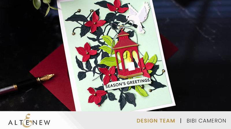 Festive Decorative Lantern Holiday Card Design Idea