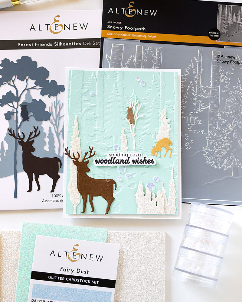 Cozy Woodland Christmas Card Ideas with the Snowy Footpath 3D Embossing Folder