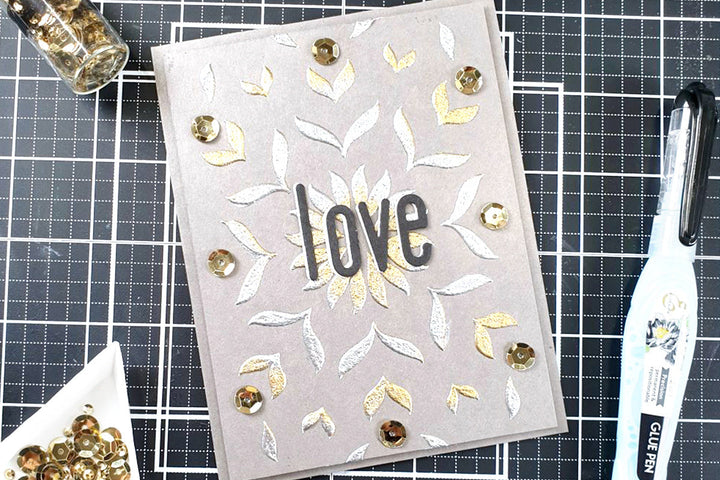 Handmade card with Altenew's embossing paste