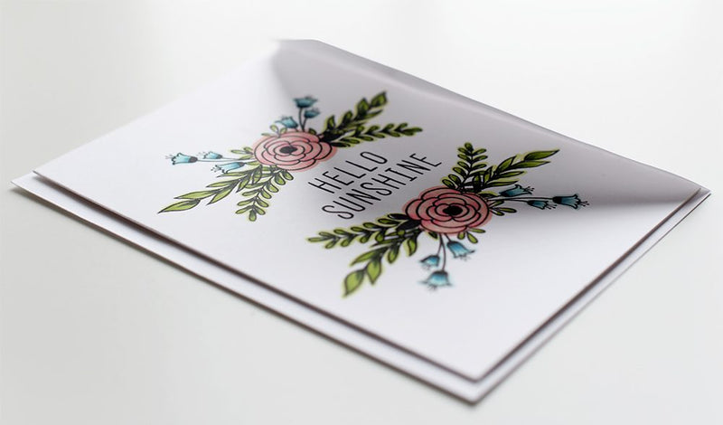 CAS Floral Ornament Card with Hello Sunshine Stamp Set