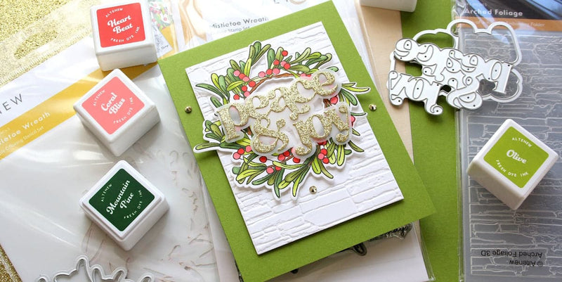Blending Old and New Altenew Favorites for a Festive Christmas Card