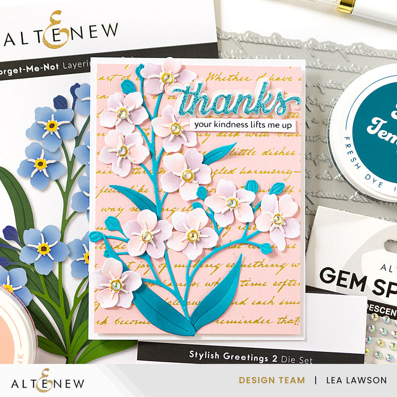 Heartfelt Sentiments Cardmaking Inspiration with the Forget Me Not Layering Die Set
