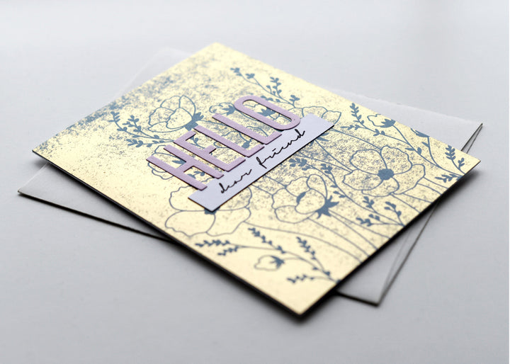 How to Create a Distressed Foiled Card with Press Plate