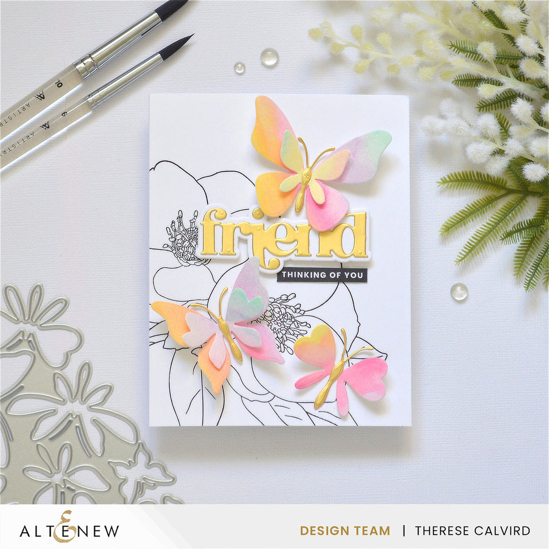 Creative Cuts: Zero-Waste Fluttering Fantasies Layering Die Set - Altenew