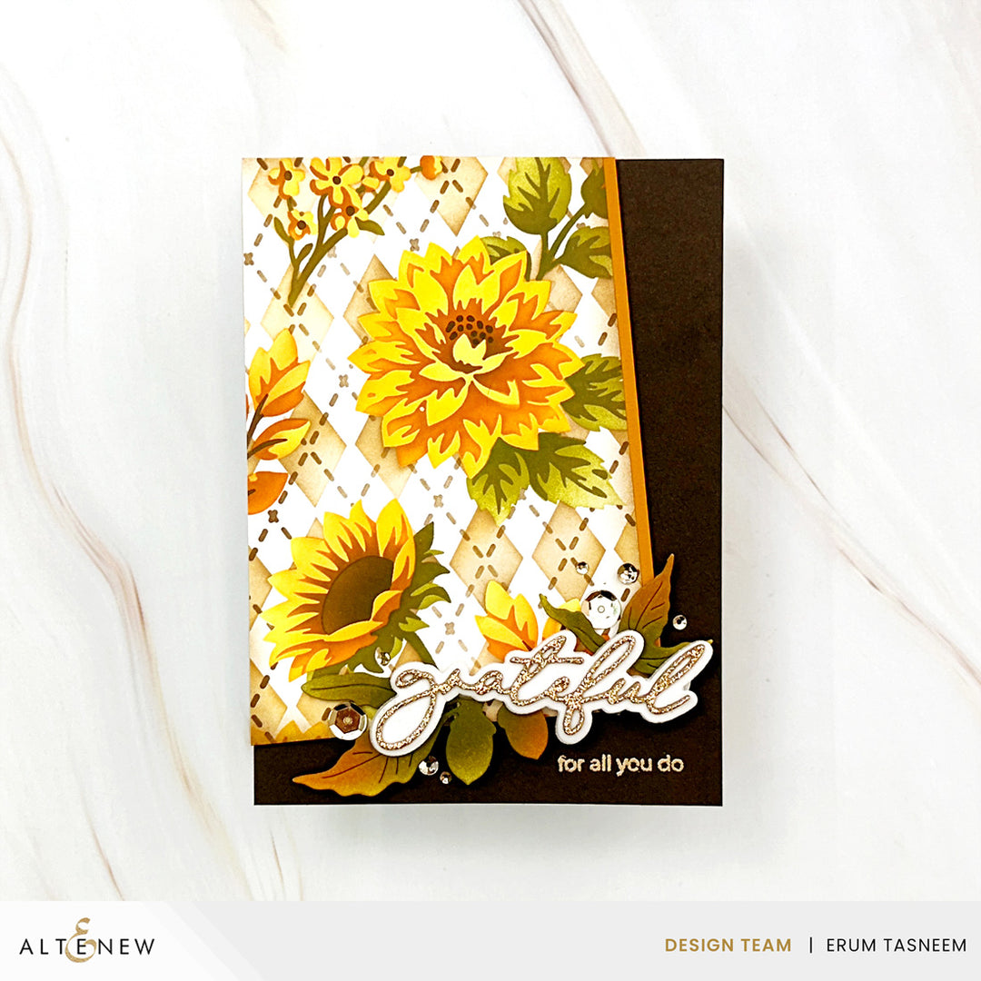 Stencil Art: Botanical Argyle Layering Stencil Set (6 in 1)