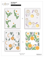 Tea Potpourri Stencil Set (5 in 1)