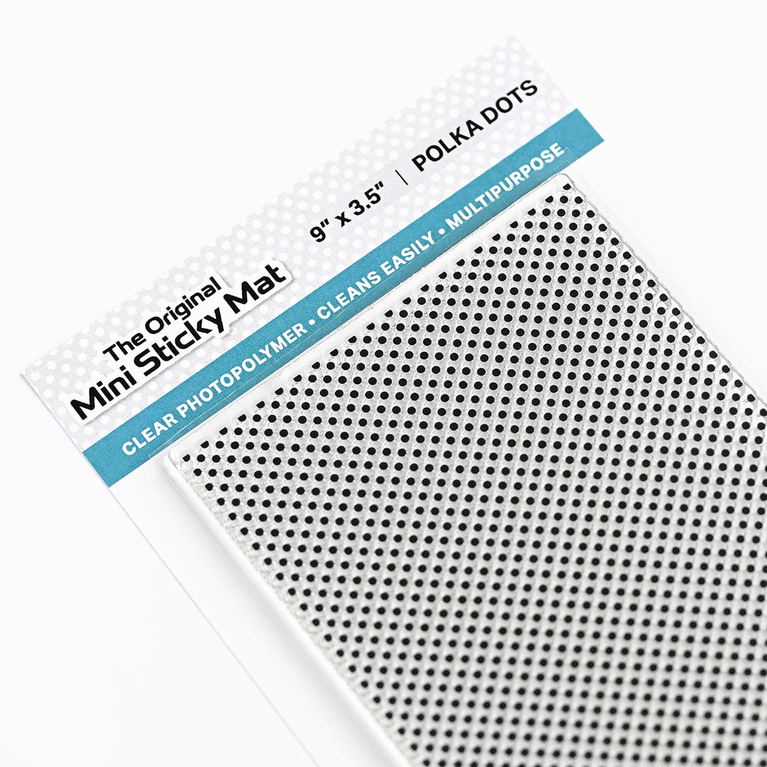 The Original Mini Sticky Mat: 9" x 3.5" (Polka Dots)