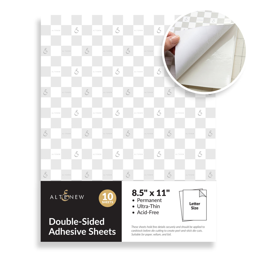 Double-sided Adhesive Sheets - 8.5" x 11" (10 sheets/set)