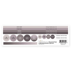 Round Ink Pads & Blending Brushes Label Set - Tranquil Reflections