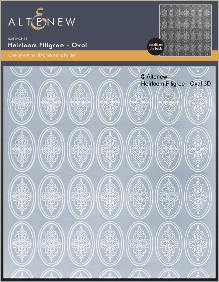 Heirloom Filigree - Oval 3D Embossing Folder