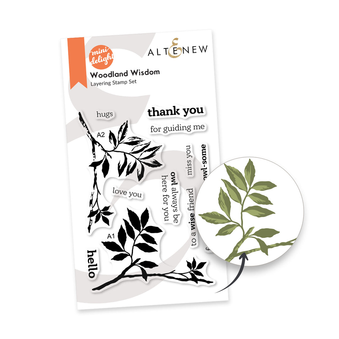 Mini Delight: Woodland Wisdom Stamp & Layering Die Set