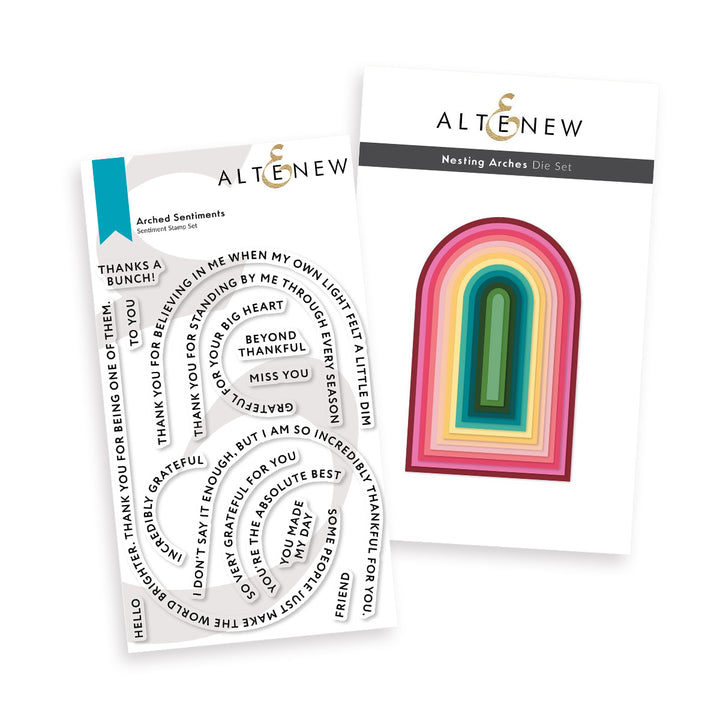 Arched Sentiments Stamp & Die Bundle